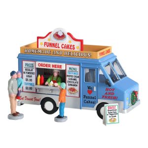 Camioncino di Torte Funnel Cakes Food Truck H 11 cm, set di 4 Pezzi Lemax - 93420