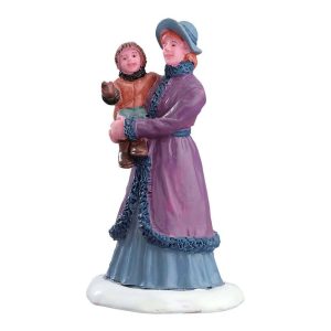 Mamma con Figlio in Braccio Morning Stroll H 7 cm Personaggio Lemax - 72516