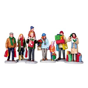 Shopping in Famiglia Holiday Shoppers H 8 cm, set di 6 pezzi Personaggio Lemax - 92683