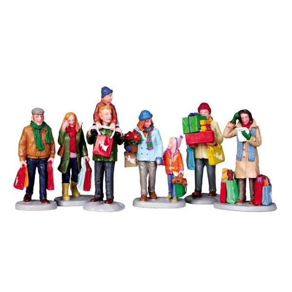 Shopping in Famiglia Holiday Shoppers H 8 cm, set di 6 pezzi Personaggio Lemax - 92683