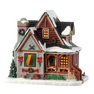 Baita di Montagna Christmas Cabin H 16 cm Edificio Illuminato Lemax - 35077