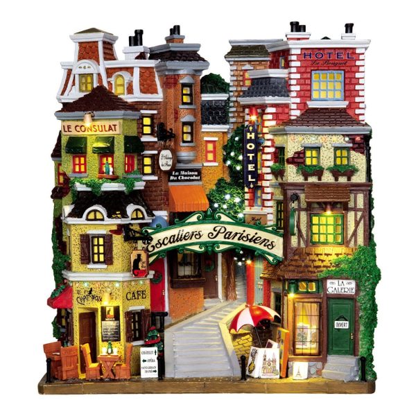 DIFETTOSO Case Parigine Parisian Stairs H 27 cm Lemax - 25402