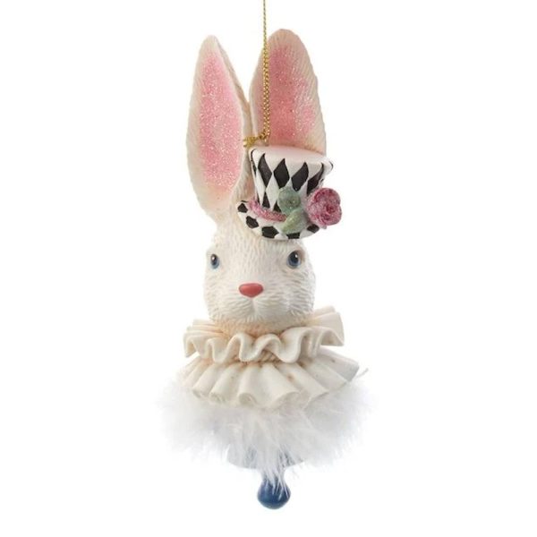 Bianconiglio Alice nel Paese delle Meraviglie Disney© Classics Pregiato da Collezione in Resina Kurt Adler - H 15 cm - immagine 2