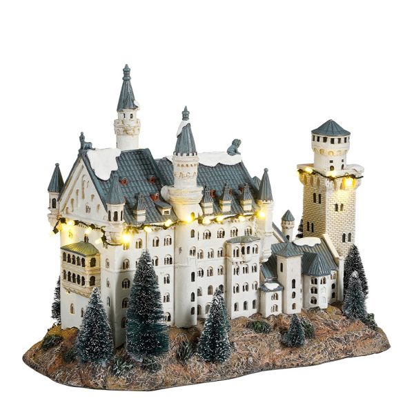 Castello Schloss Neuschwanstein H 25 cm Edificio Illuminato LuVille - 1142385