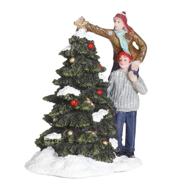 Il Primo Albero di Natale Dave & Britt Decorating the Tree H 9 cm Personaggio LuVille - 1113153