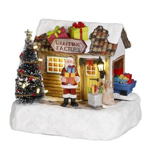 Fabbrica dei Gioccatoli Wrapping Factory H 14 cm Edificio Illuminato LuVille - 1113124