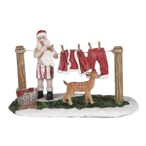 Babbo Natale Lava i Panni Laundry Santa H 7 cm Personaggio LuVille - 1101068