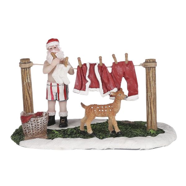 Babbo Natale Lava i Panni Laundry Santa H 7 cm Personaggio LuVille - 1101068