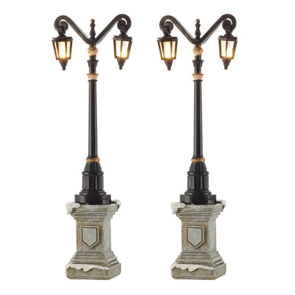 Lampioni Classic Lantern on Foot H 14 cm, set di 2 pezzi Accessorio Illuminato LuVille - 612052