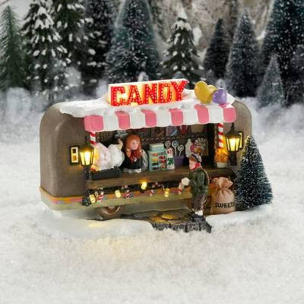 Camioncino delle Caramelle Foodtruck Candy H 10 cm Scena Illuminata LuVille - 1142344 - immagine 2