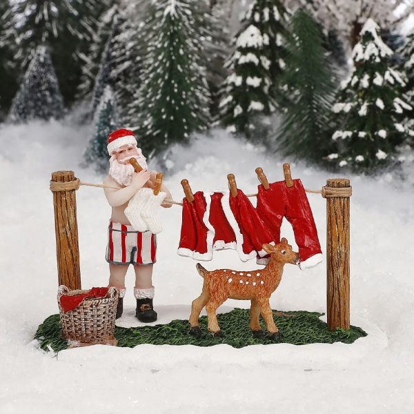 Babbo Natale Lava i Panni Laundry Santa H 7 cm Personaggio LuVille - 1101068 - immagine 2