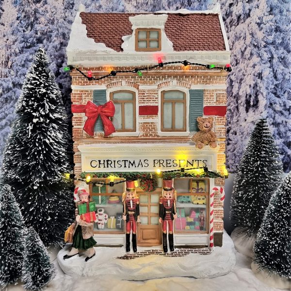 Negozio Christmas Presents H 26 cm Facciata Illuminata LuVille - 1142349 - immagine 2
