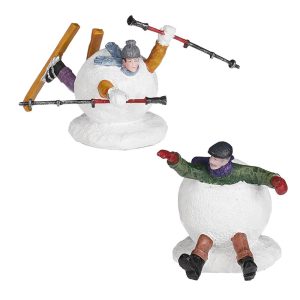 Caduta con gli Sci People in Snow H 7 cm, set di 2 pezzi Personaggio LuVille - 1113113