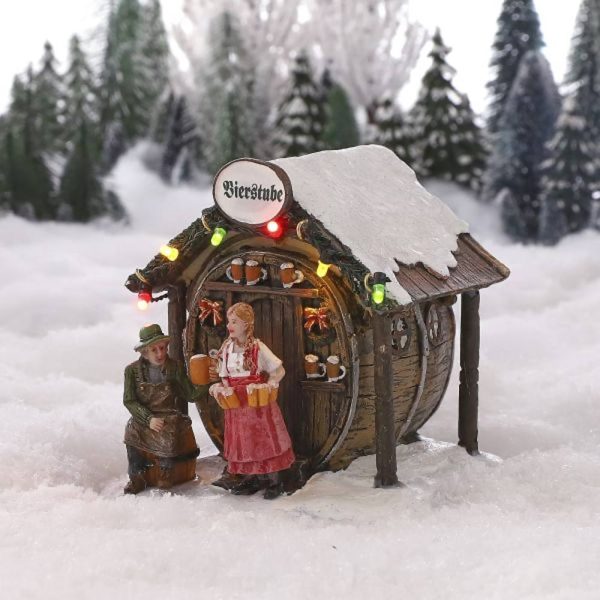 Birreria Tedesca Christmas Market H 11 cm Scena Illuminata LuVille - 610115 - immagine 2