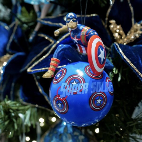 Sfera Captan America in Resina Kurt Adler - Ø 8 cm - immagine 3