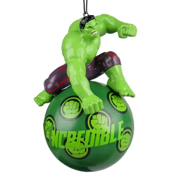 Incredibile Hulk su Sfera Personaggio in Resina Marvel® Kurt Adler - Ø 8 cm