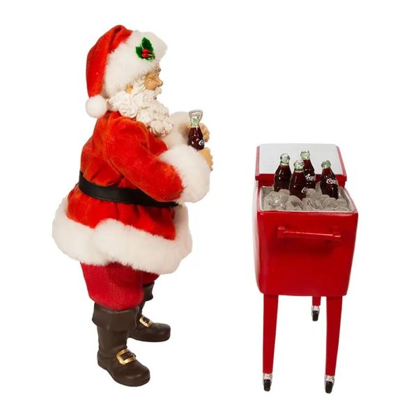 Babbo Natale Pregiato con Portaghiaccio Coca-Cola® e Bottigliette Kurt Adler - - immagine 3