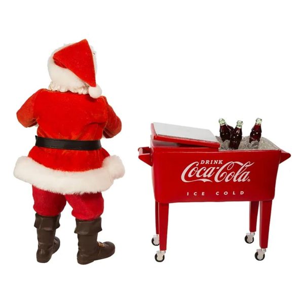 Babbo Natale Pregiato con Portaghiaccio Coca-Cola® e Bottigliette Kurt Adler - - immagine 2