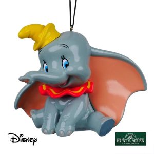 Dumbo Seduto Disney© Classics in Resina Kurt Adler - H 9 cm