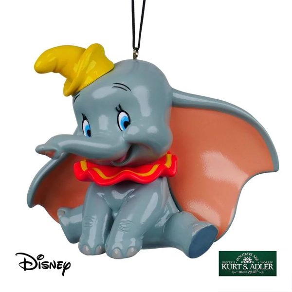 Dumbo Seduto Disney© Classics in Resina Kurt Adler - H 9 cm