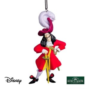 Capitan Uncino Personaggio Peter Pan Disney© Villains in Resina Kurt Adler - H 12 cm