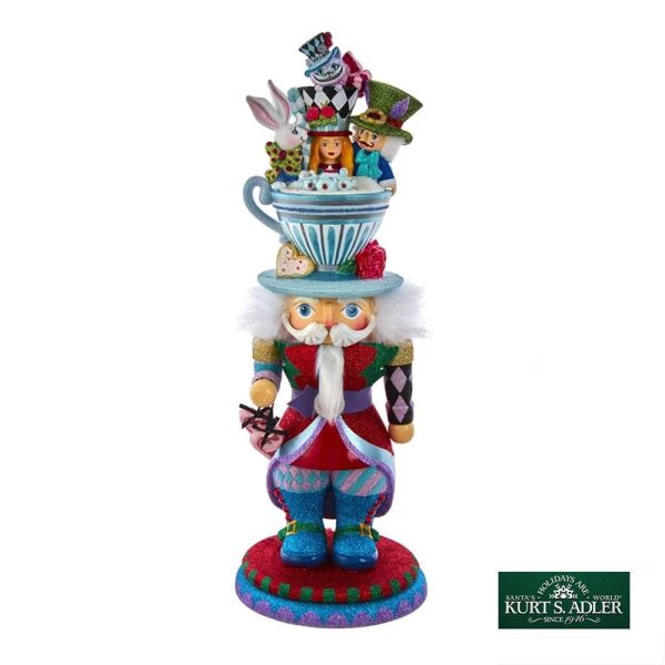 Soldatino Schiaccianoci a tema ©Disney Alice nel Paese delle Meraviglie Hollywood Nutcrackers Kurt Adler - H 46 cm