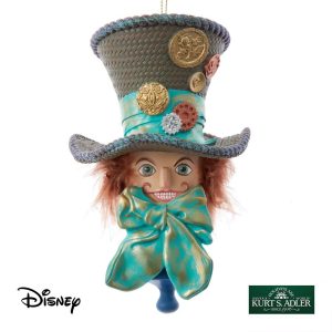 Cappellaio Matto Alice nel Paese delle Meraviglie Disney© Classics Pregiato da Collezione in Resina Kurt Adler - H 15 cm