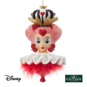 Regina di Cuori Alice nel Paese delle Meraviglie Disney© Classics Pregiato da Collezione in Resina Kurt Adler - H 15 cm