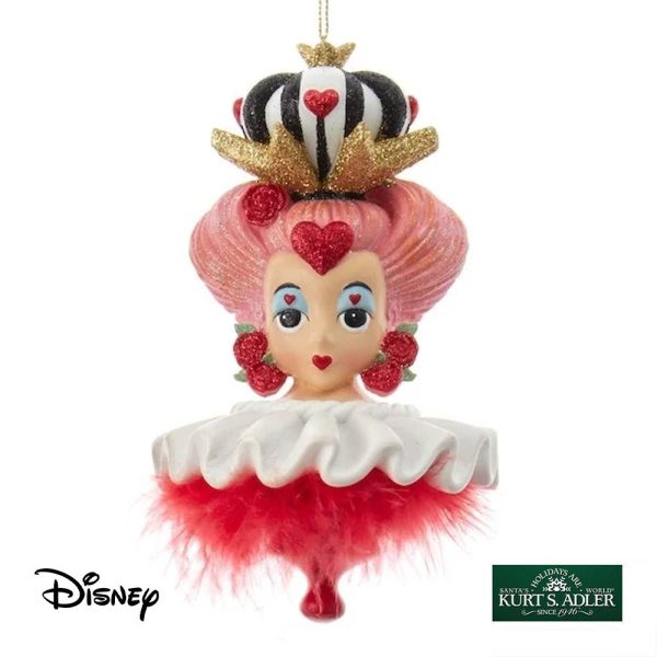 Regina di Cuori Alice nel Paese delle Meraviglie Disney© Classics Pregiato da Collezione in Resina Kurt Adler - H 15 cm