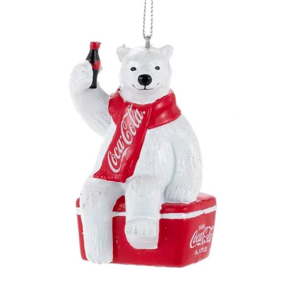 Orso Polare Seduto su Frigo Coca-Cola® Kurt Adler - H 9 cm - immagine 2