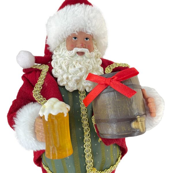 Babbo Natale Mastro Birraio da Collezione - H 28 cm - immagine 2