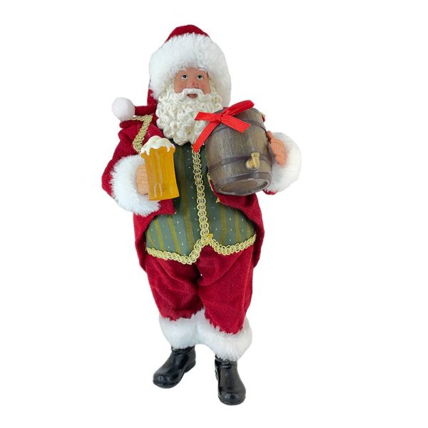 Babbo Natale Mastro Birraio da Collezione - H 28 cm