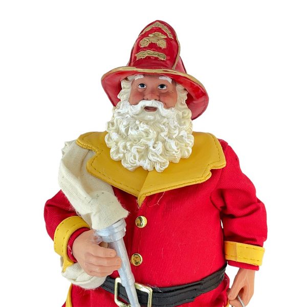 Babbo Natale Pompiere da Collezione - H 28 cm - immagine 3