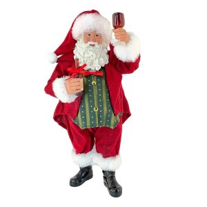 Babbo Natale Sommelier da Collezione - H 28 cm