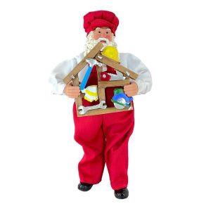 Babbo Natale Carpentiere da Collezione - H 28 cm