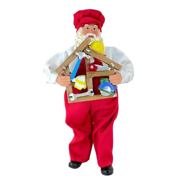 Babbo Natale Carpentiere da Collezione - H 28 cm