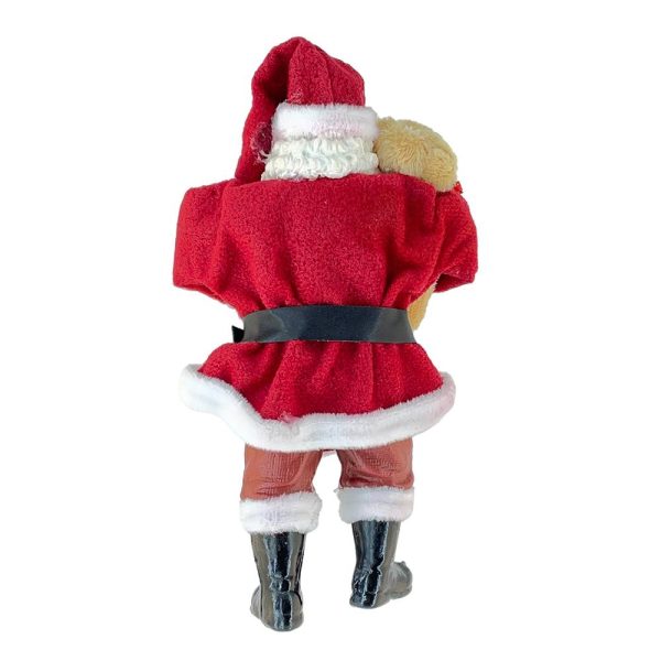 Babbo Natale con Orsetto da Collezione - H 20 cm - immagine 3