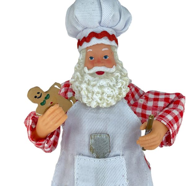 Babbo Natale Pasticcere da Collezione - H 20 cm - immagine 2