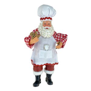 Babbo Natale Pasticcere da Collezione - H 20 cm