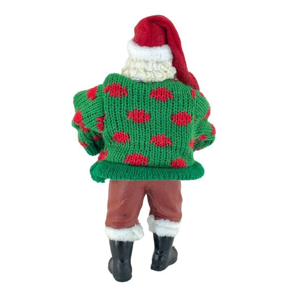 Babbo Natale con Pacco Regalo da Collezione - H 20 cm - immagine 3