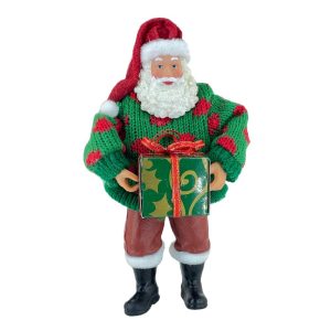 Babbo Natale con Pacco Regalo da Collezione - H 20 cm