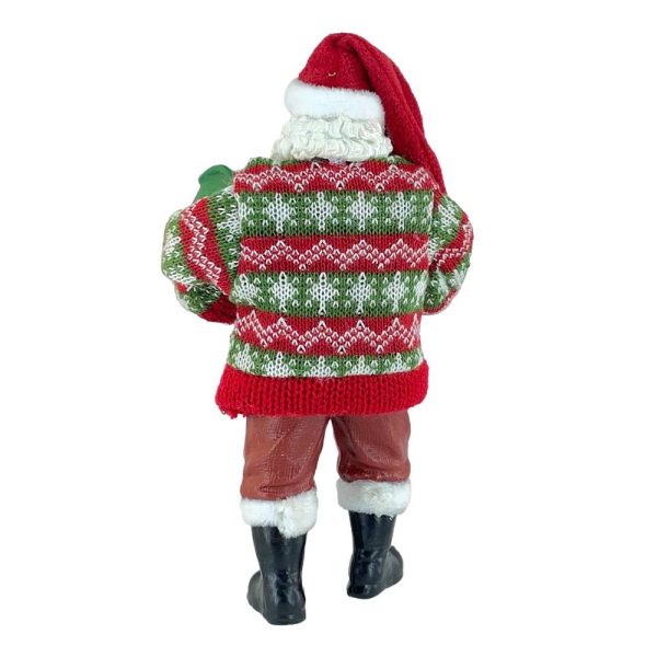 Babbo Natale con Trenino da Collezione - H 20 cm - immagine 3