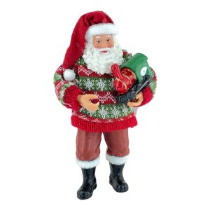 Babbo Natale con Trenino da Collezione - H 20 cm