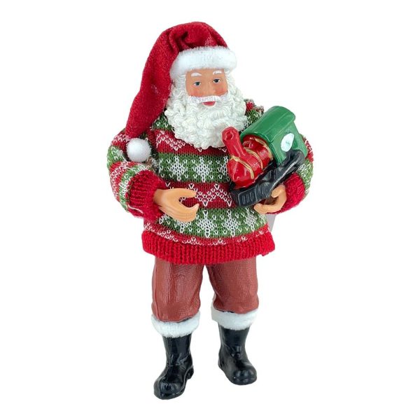 Babbo Natale con Trenino da Collezione - H 20 cm