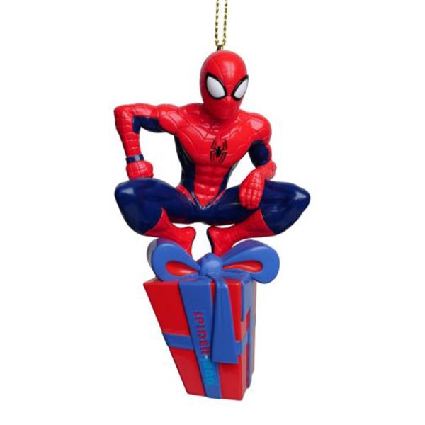 Spider Man su Pacco Regalo Marvel in Plastica Kurt Adler - H 12 cm - immagine 2