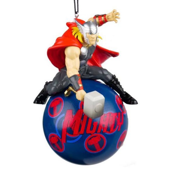 Sfera Thor Marvel in Resina Kurt Adler - Ø 8 cm - immagine 2