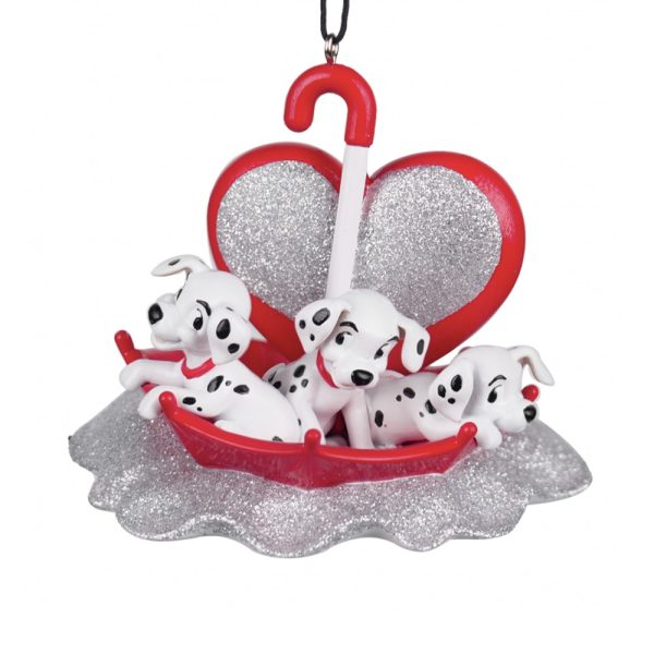 Cuccioli di Dalmata su Ombrello Personaggio in Resina ©Disney La Carica dei 101 Kurt Adler - H 7 cm - immagine 2