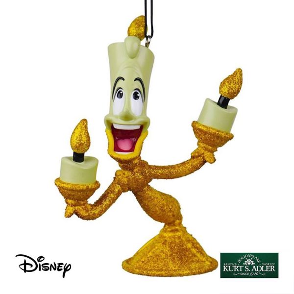 Lumière Candelabro La Bella e la Bestia ©Disney Princess in Resina Kurt Adler - H 10 cm