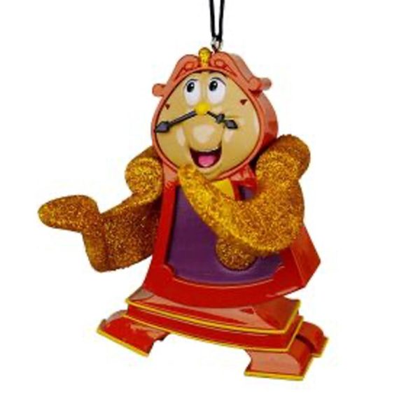 Orologio a Pendolo Tockins de La Bella e la Bestia Disney© Princess in Resina Kurt Adler - H 10 cm - immagine 2