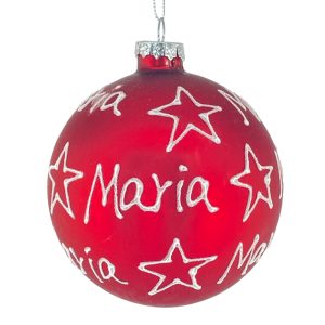 Sfera ø 10 cm in Vetro Rosso Opaco - Maria